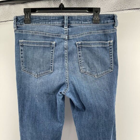 CeCe Medium Wash Mid-Rise Jeans – Rolled Cuff with Polka Dot Detail 30/10 - Picture 10 of 14